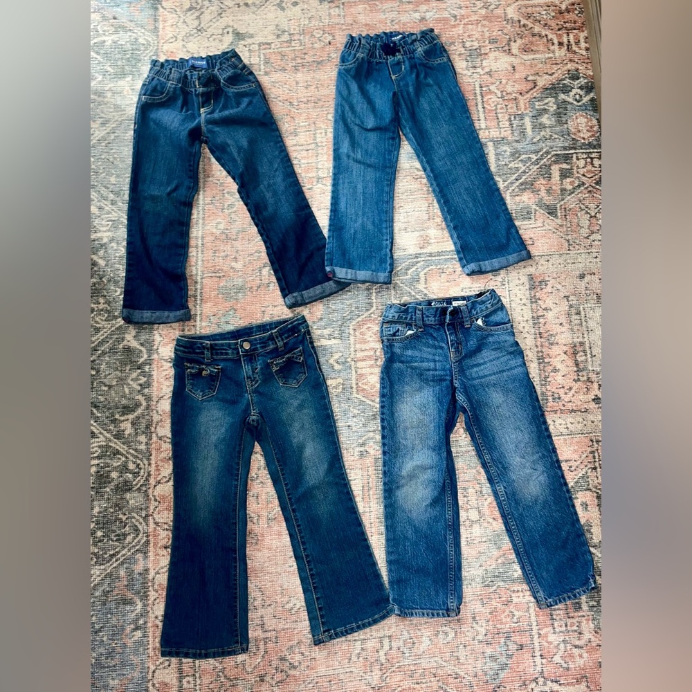 Stylish Kids Denim Jeans Set Size 5 Old Navy- Children’s Place- Osh Kosh